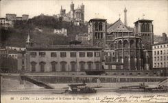 CPA Lyon the Cathedral And the slope De Fourviere