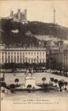 CPA Lyon Places Bellecour Statue Of Louis XIV And the Slope De Fourviere