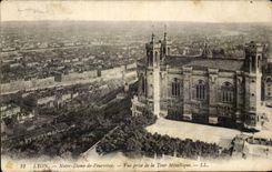 CPA Lyon Our Lady De Fourviere Seen from Of the Metal Tower