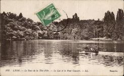 CPA Lyon the Park Of the Gold Head the Lake And the Covered Bridge