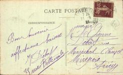 CPA Lyon Places Composts Bartholdi Fountain and the Town hall