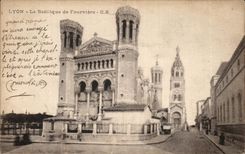 CPA Lyon the Basilica of Fourviere
