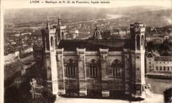 CPA Lyon Basilica of Fourviere side wall