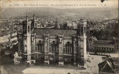 CPA Lyon Our Lady of Fourvieres Seen from of the Elevator of the Tower of Fourvieres