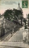 CPA Paris Montmartre Escaliers de la rue de la Barre et le Presbytere