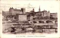 CPA Pau Panorama et Pont de Jurancon