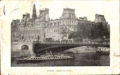 CPA Paris Hotel De Ville Peniche 