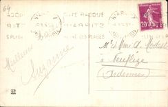 CPA Blarritz Hotel Et Plage Du Palais Hoyel Miramar