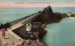 CPA Biarritz La Passerelle et le Rocher de la Vierge