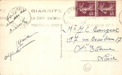 CPA Biarritz Tempete Au Rocher de la Vierge Effets de vagues sur le Boucalot 