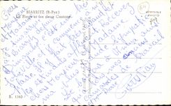 CPA Biarritz La Plage Et Les Deux Casinos