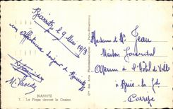 CPA Biarritz La Plage Devant Le Casino