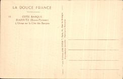 CPA La Douce France Cote Basque Biarritz L'Ocean Sur La Cote Des Basques