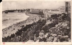 CPA Biarritz Panorama De La Grande Plage