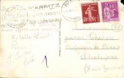 CPA Biarritz Panorama De La Grande Plage