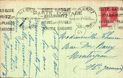 CPA Biarritz Cote Des Basques Villas Et Helianthe Sur La falaise