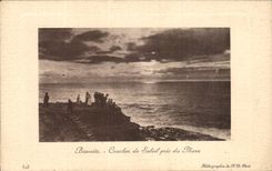 CPA Biarritz Coucher De Soleil Pris Du Phare