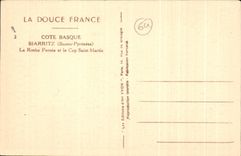 CPA La douce France Cote Basque Biarritz La Roche Percee Et Le Cap Saint Martin
