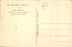 CPA La Douce France Cote Basque Biarritz Le Rocher De La Vierge