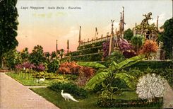 CPA Italia Lago Bella aislado Maggiore Giardino