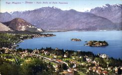 CPA Italia Lago Maggiore Stresa aislo el superiore aislado ED de Bella