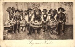 Folklore de Alsacia de los ninos de la fantasia de CPA