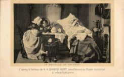 CPA Fantaisie La bouteille de vin vieux Bakker Korf Amsterdam