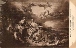CPA Fantaisie Musee du Louvre Boucher L'enlevement d'Europe