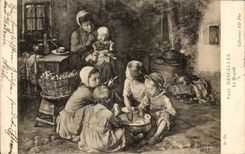 CPA Fantaisie Paul Descelles La Becquee Enfants 