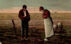 CPA Fantaisie Paysans Millet 