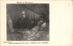 CPA Fantaisie Musee de Bordeaux Tintoret peignant sa fille morte Cognoer 1798 1880