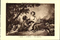 CPA Boucher La Musette Musee du Louvre Paris 