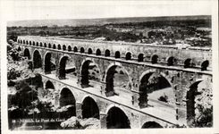 CPA Nimes el puente de Gard