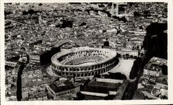 CPA Nimes vista en arena y la ciudad admitida el plano