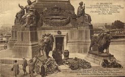 CPA Brussels fall It from a Belgian Unknown soldier Buries lions