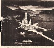 CPA Lourdes Seen of night of the Basilica during the procession with the torches