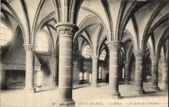 CPA Mont Saint Michel the Abbey the Room of the Knights