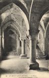 CPA Mont Saint Michel the Abbey the Crypt of the Large Pillars