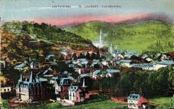 CPA the Pyrenees Lourdes View