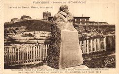 CPA Auvergne Sommet Of Puy De Dome Monument Sets up By L Aero Club of Auvergne Renaux