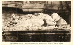 El Di Pavia Monumento de CPA Certosa tiene detto de Lodovico Siorza el d Este de Moro Beatrioe