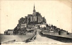 CPA Mont Saint Michel Seen from of the Dam
