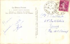 CPA Soft France Mont Saint Michel Galleries Abbey of the Cloister