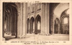 CPA Abbaye Of Mont Saint Michel the Low Basilica Dimensions and Nave