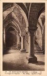 CPA Mont Saint Michel the Abbey the Crypt of the North wind