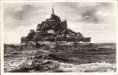 CPA Mont Saint Michel the Mount per time of equinox