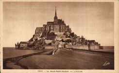 CPA Mont Saint Michel Arrival