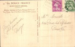 Interior CPA Mont Saint Michel Abbey of the Romance Church