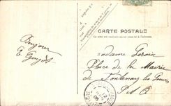 Interior CPA Mont Saint Michel Abbey of the Church