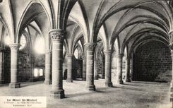 CPA Mont Saint Michel the Abbey the Room Of the Knights
